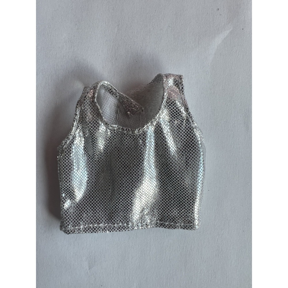 BARBIE Looks #10 Metallic SILVER‎ TOP Blouse Fits 12"